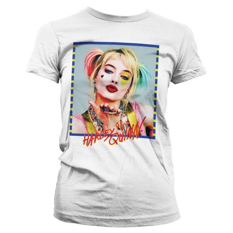Women T-shirt Harley Quinn Kiss white