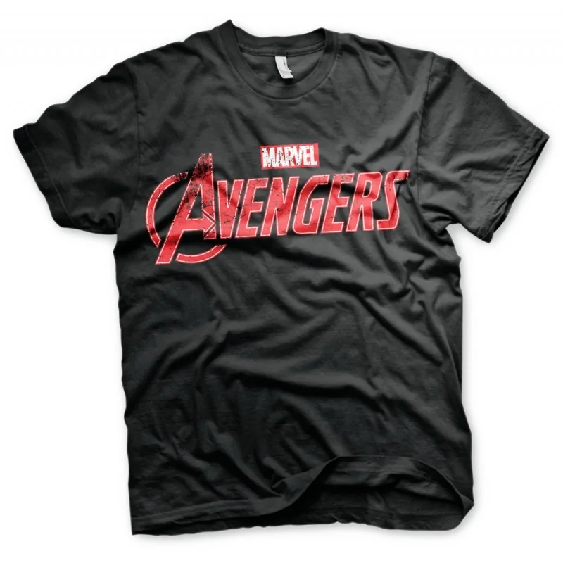 Men T-shirt Marvel AVENGERS DISTRESSED LOGO black
