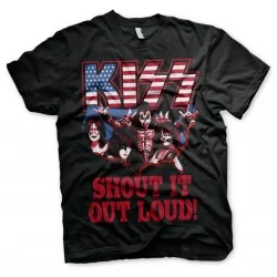 Men T-shirt KISS - SHOUT IT OUT LOUD black
