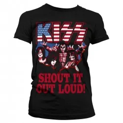 Dámské tričko KISS - SHOUT IT OUT LOUD černé