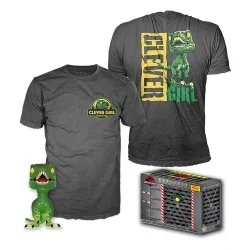 Jurassic Park POP BOX! POP figure and T-shirt Clever Raptro exclusive