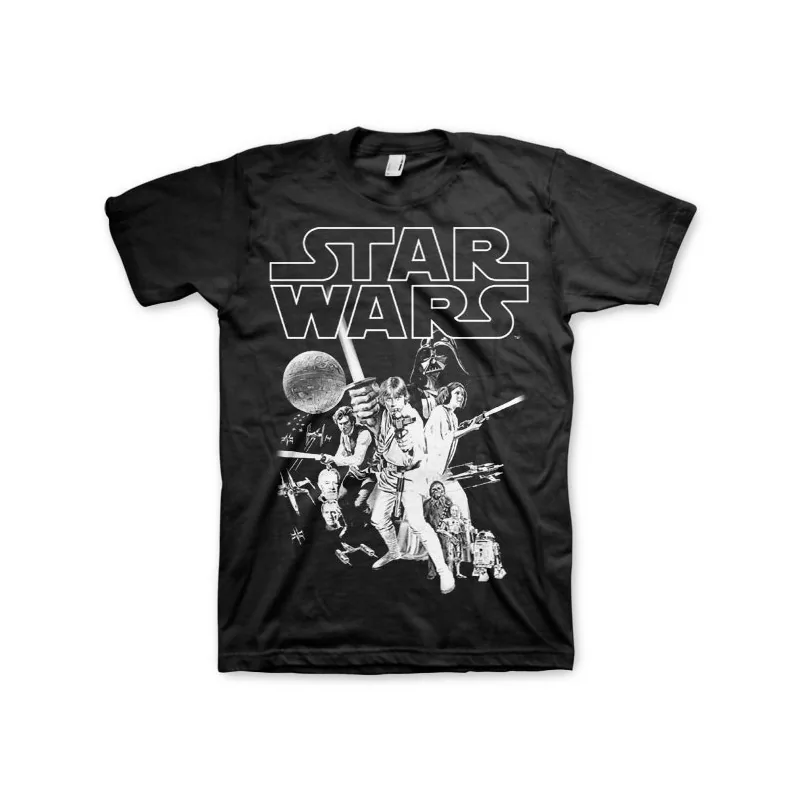 Men T-shirt Star Wars Poster black