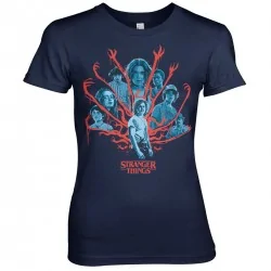 Women T-shirt Stranger Things blue