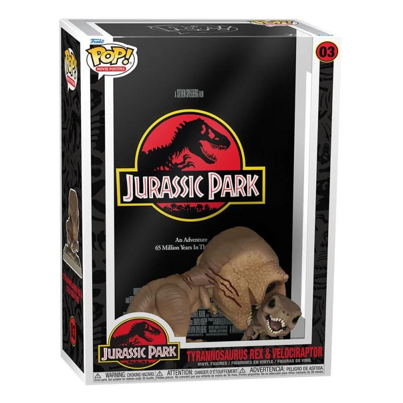 POP figurka Jurský park Tyrannosaurus Rex and Velociropator 15 cm