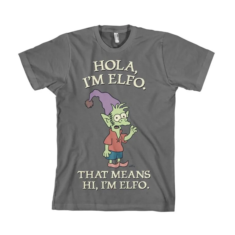 Men T-shirt Disenchantment Hola, I'm Elfo grey