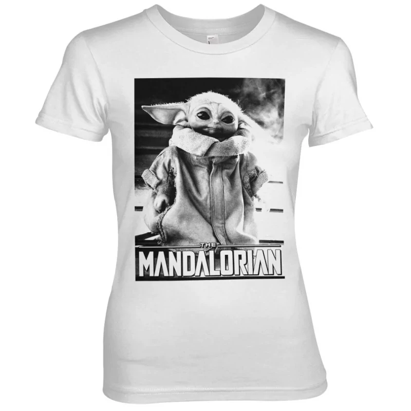 Dámské tričko Mandalorian Grogu bílé