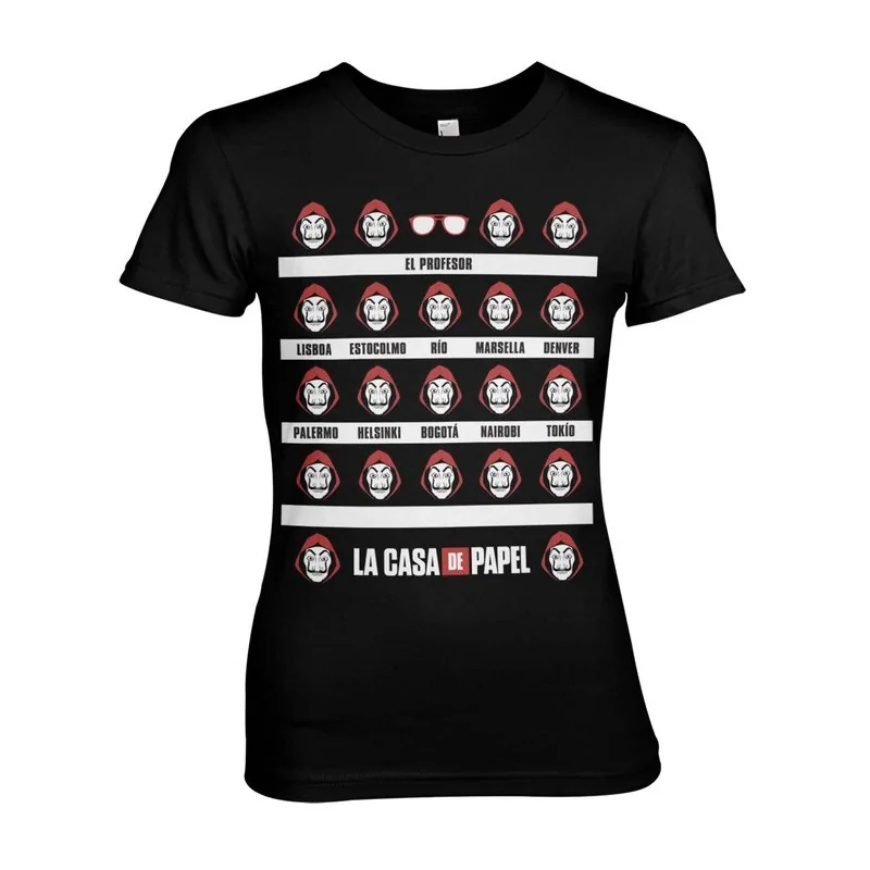 Women T-shirt La Casa De Papel black