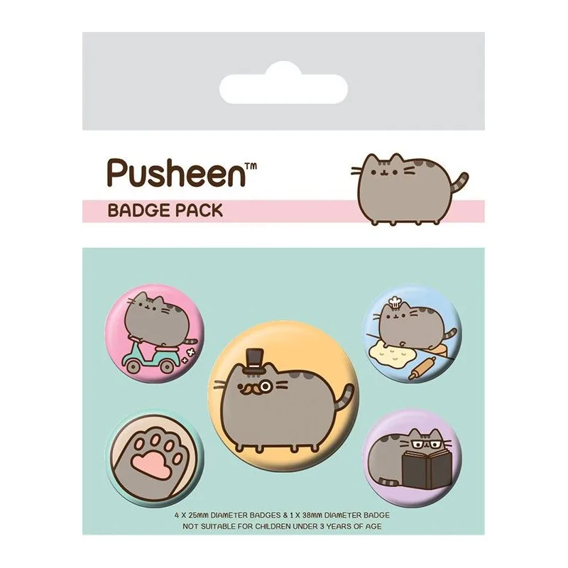 Pin-Back Buttons  Pusheen Fancy 5-Pack