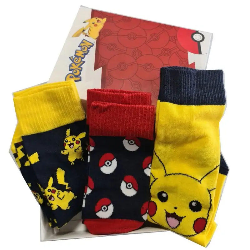 Socks Pokémon Pikachu 3-pack