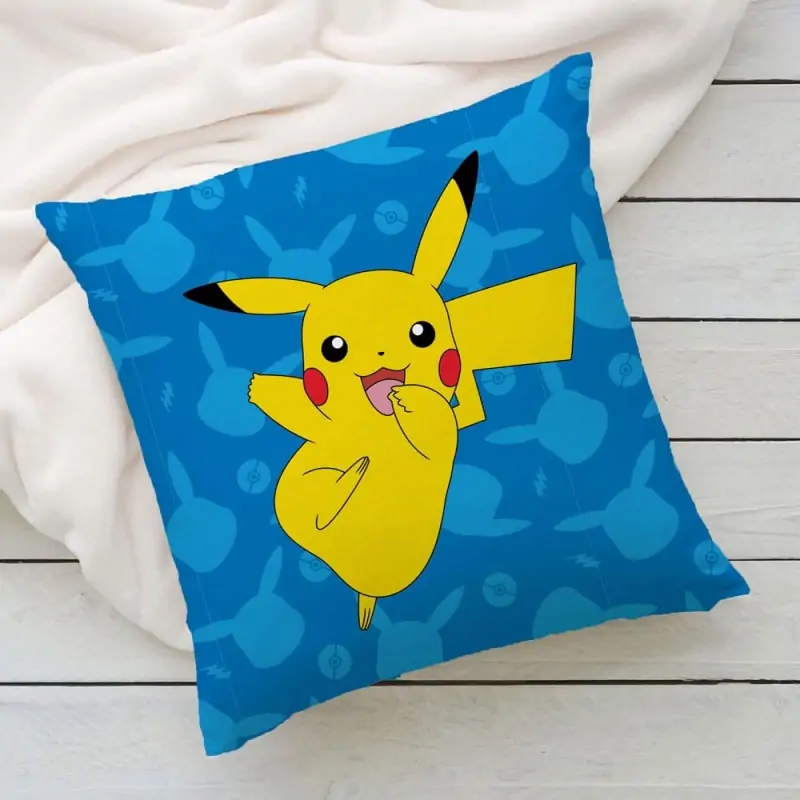 Polštář Pokémon Pikachu a Squirtle 40x40 cm
