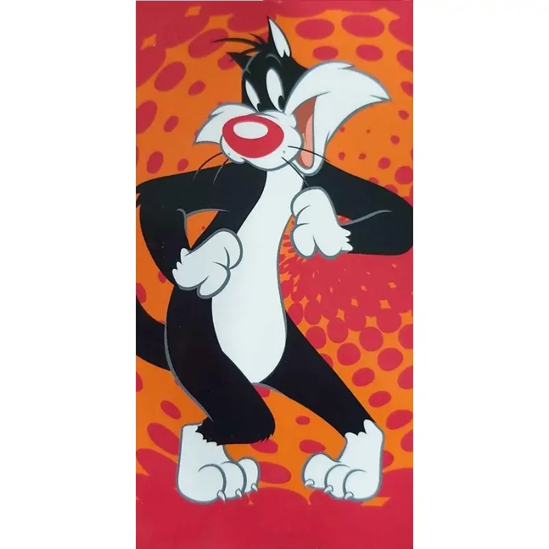 Beach towel Sylvester Looney Tunes 70x140 cm red