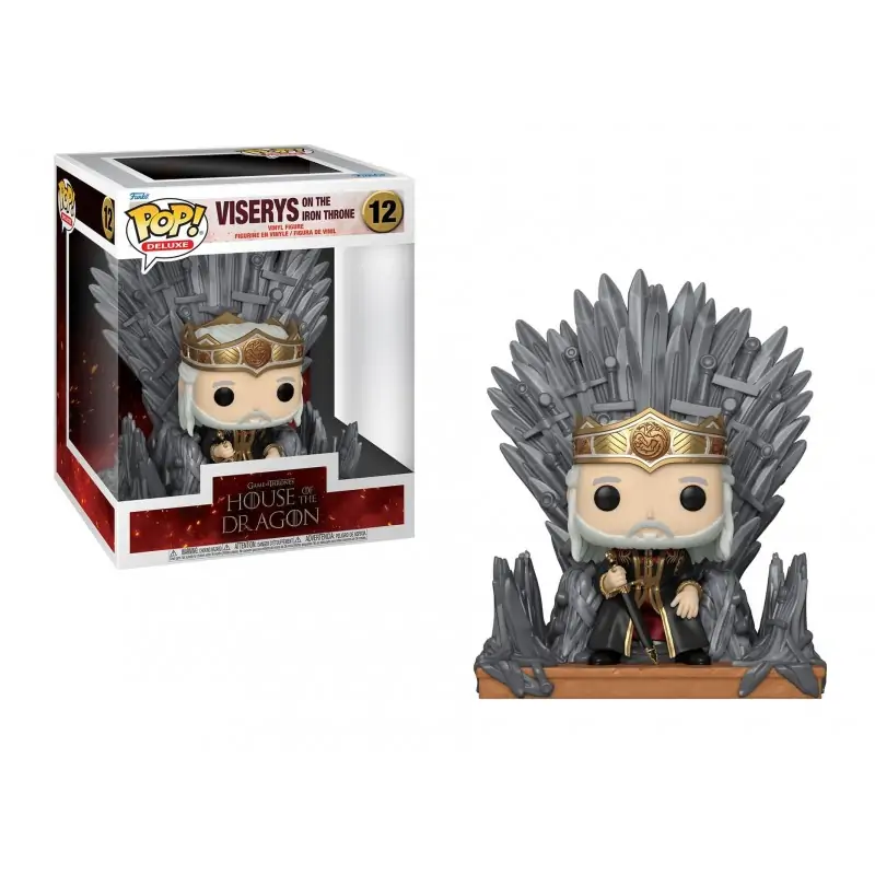 POP figure House of the Dragon Viserys on the Iron Throne 15 cm