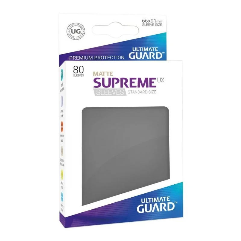 Ultimate Guard Supreme UX Sleeves Standard Size Matte Dark Grey (80)