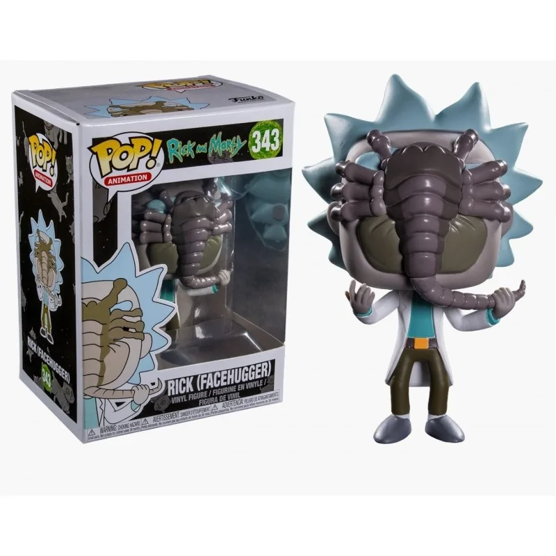 POP figure Rick and Morty Rick with Facehugger 9 cm Exclusive DAMAGED BOX 3