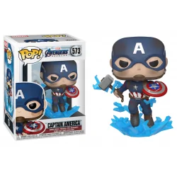 POP figure Captain America with Broken Shield and Mjolnir 9 cm