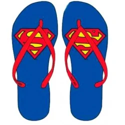 Flip flops Superman blue