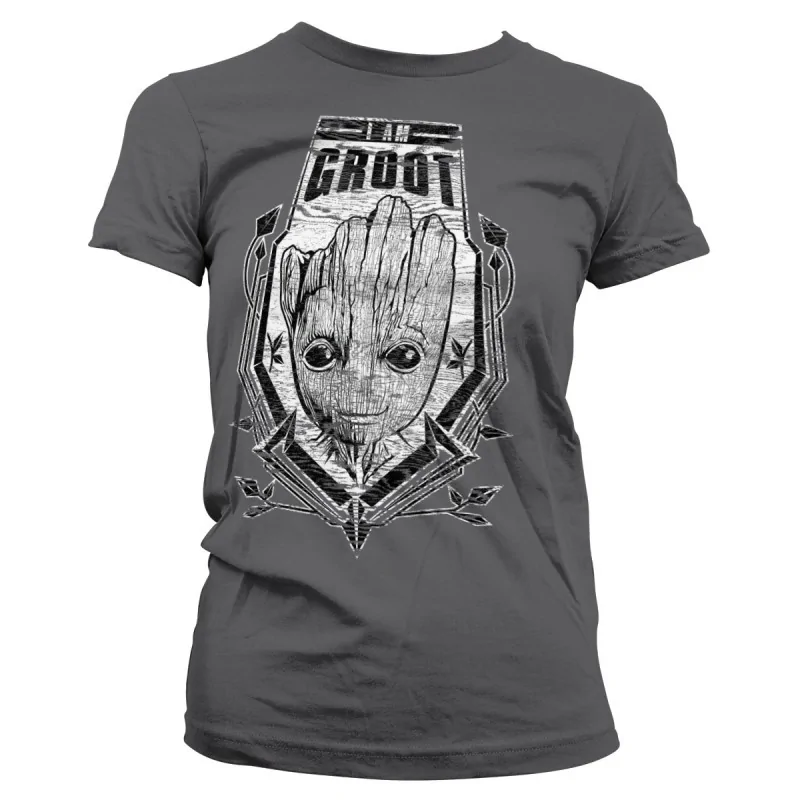 Women T-shirt Groot SHIELD grey