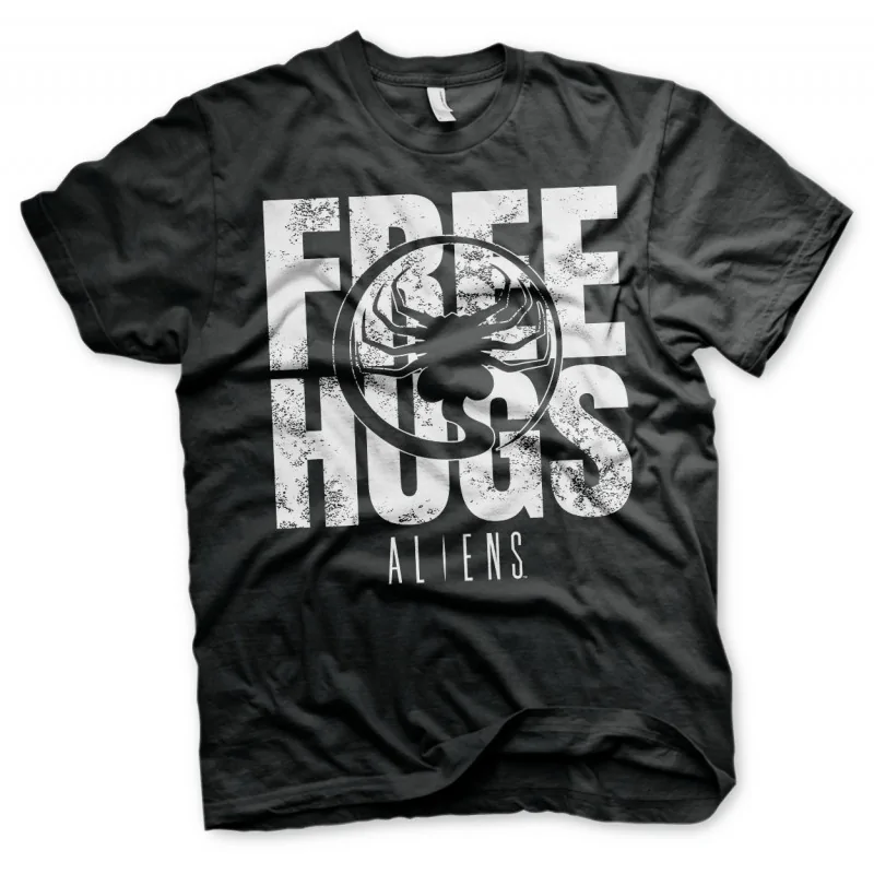 Men T-shirt Alien Free Hugs black