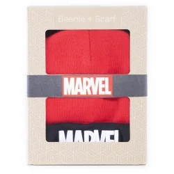 Kulich a šála Marvel logo dárkový set červený