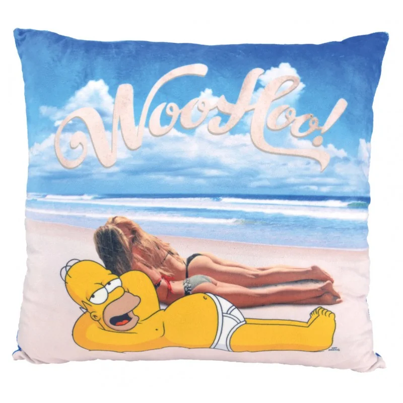 Simpsons Polštář Beach Homer modrý 40x40 cm