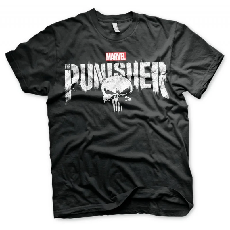 Pánské tričko Marvel PUNISHER DISTRESSED LOGO černé